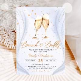 シャンパンブランチとバブルリーな花嫁のシャワー 招待状