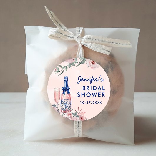 シャンパンブランチとバブルリーな花嫁の歓迎会 ラウンドシール