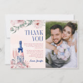 シャンパンブランチとバブルリーブライダルシャワーの写真 サンキューカード (正面)