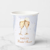 シャンパンブランチとバブル ブライズシャワー 紙コップ (正面)