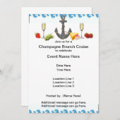 シャンパンブランチクルーズ招待状 招待状 (正面/裏面)