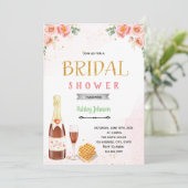 シャンパンブランチテーマの招待状 招待状 (スタンド正面)