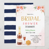 シャンパンブランチ テーマの招待状 招待状 (正面/裏面)