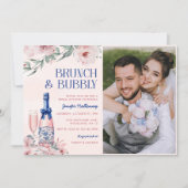 シャンパンブランチ&バブリーブライダルシャワー写真 招待状 (正面)