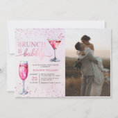 シャンパンブランチ&バブリーブライダルシャワー写真 招待状 (正面)