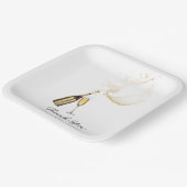 シャンパンブランチ&バブリーブライダルシャワー9"スクエア ペーパープレート (傾斜あり)