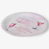 シャンパンブランチ&バブリーブライダルシャワー ペーパープレート (アングル)