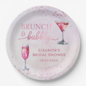 シャンパンブランチ&バブリーブライダルシャワー ペーパープレート (正面)
