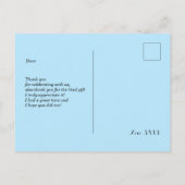 シャンパンブランチ&バブリー応援感謝していユー インビテーションポストカード (裏面)