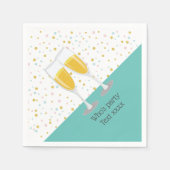 シャンパンブランチ&バブリー応援誕生日 スタンダードカクテルナプキン (正面)