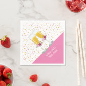 シャンパンブランチ&バブリー応援誕生日 スタンダードカクテルナプキン (インサイチュ)