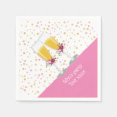 シャンパンブランチ&バブリー応援誕生日 スタンダードカクテルナプキン (正面)