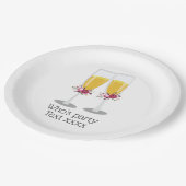 シャンパンブランチ&バブリー応援誕生日 ペーパープレート (アングル)