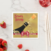 シャンパンブランチ&バブリー金ゴールドブライダルシャワー スタンダードカクテルナプキン (インサイチュ)