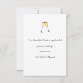 シャンパンブランチ ブライダルシャワー 招待状 (裏面)