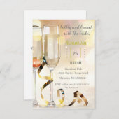 シャンパンブランチ ブライダルシャワー 招待状 (正面/裏面)