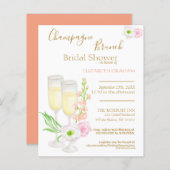 シャンパンブルンチブライダルシャワー招待予算 (正面/裏面)