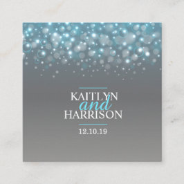 シャンパンブルーグレー 結婚式 詳細カード エンクロージャーカード