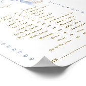 シャンパンブルーボウ ウッドシェアゲーム デジタル ポスター (角)