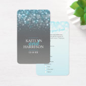 シャンパンブルー結婚グレーのフードチョイスカード (デスク)