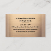 シャンパンブロンズ2トーンビジネスカード 名刺 (裏面)