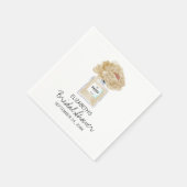 シャンパンプオニーズアンドフュームフローラブライダルシャワー スタンダードカクテルナプキン (角)