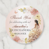 シャンパンプリンセスドレスキンセニェラ誕生日 フェイバータグ (裏面)