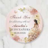 シャンパンプリンセスドレスキンセニェラ誕生日 フェイバータグ (正面)