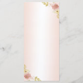 シャンパンプリンセスドレスキンセニェラ誕生日 メニュー (裏面)