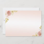 シャンパンプリンセスドレスキンセニェラ誕生日 招待状 (裏面)