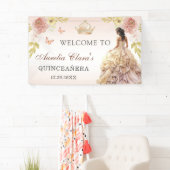 シャンパンプリンセスドレスキンセニェラ誕生日 横断幕 (インサイチュ)