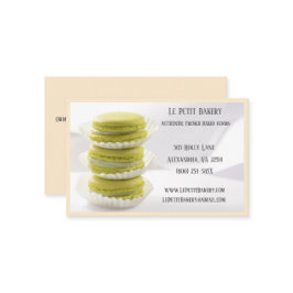 シャンパンベーカリーベイカーパティシシェフグリーンマカロン 名刺