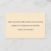 シャンパンベーカリーベイカーパティシシェフグリーンマカロン 名刺 (裏面)