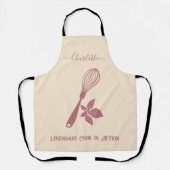 シャンパンベージュとバラ金ゴールドウィスクとハーブ エプロン (正面)