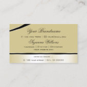 シャンパンベージュ曲線デコールラインきらめく 名刺 (裏面)