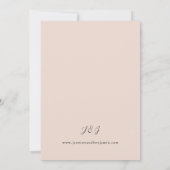 シャンパンベージュ&オレンジ素朴フローラ結婚- BE 招待状 (裏面)