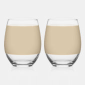 シャンパンベージュ ステムなしワイングラス (左)