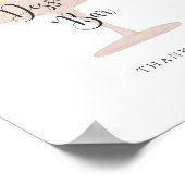 シャンパンペタルとプロセッコデザートバーサイン ポスター (角)