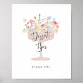 シャンパンペタルとプロセッコデザートバーサイン ポスター (正面)