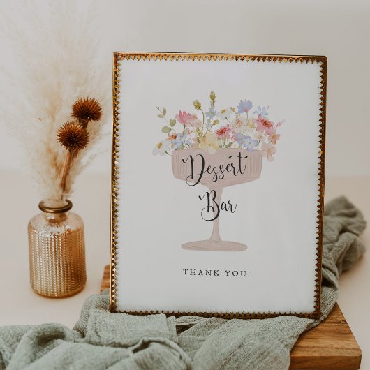 シャンパンペタルとプロセッコデザートバーサイン ポスター