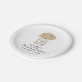 シャンパンペニーズアンド香料フローラブライダルシャワー ペーパープレート (アングル)