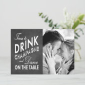 シャンパンホリデーフォトカードを飲む時間 シーズンカード (スタンド正面)