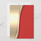 シャンパンホリーベリー、レッド、金ゴールド企業のパーティー 招待状 (裏面)