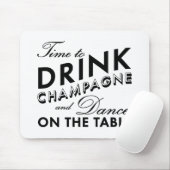 シャンパンホワイトマウスパッドを飲む時間 マウスパッド (マウス)