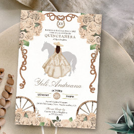 シャンパンホワイトローズクリームチャロキンセアニェラ 招待状