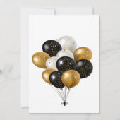 シャンパンホワイト&金ゴールドニューイヤーズイブ招待状 招待状 (裏面)