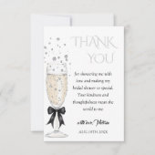 シャンパンボウのブライダルシャワー サンキューカード (正面)