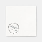 シャンパンボウ スタンダードカクテルナプキン (正面)