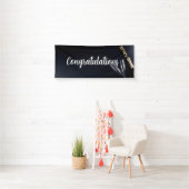 シャンパンボトルとグラス 横断幕 (インサイチュ)