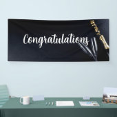 シャンパンボトルとグラス 横断幕 (トレードショー)